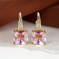 Mystic Sapphire Stone Hoop Earrings | Gold