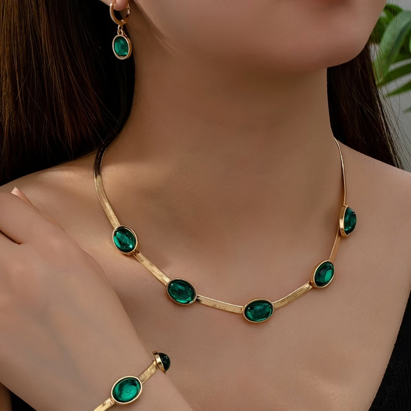 Emerald Oval Station Set