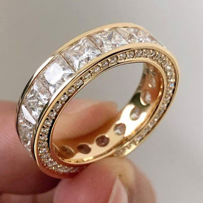Princess Cut Eternity Band Ring
