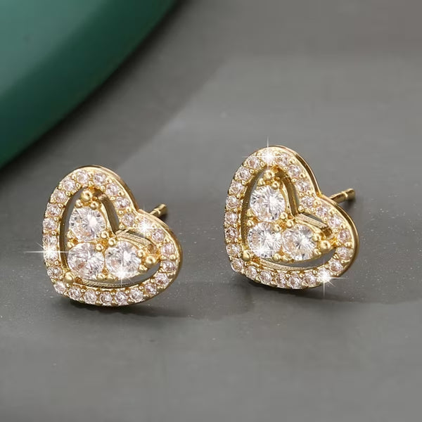 Classic Heart Stud Earrings