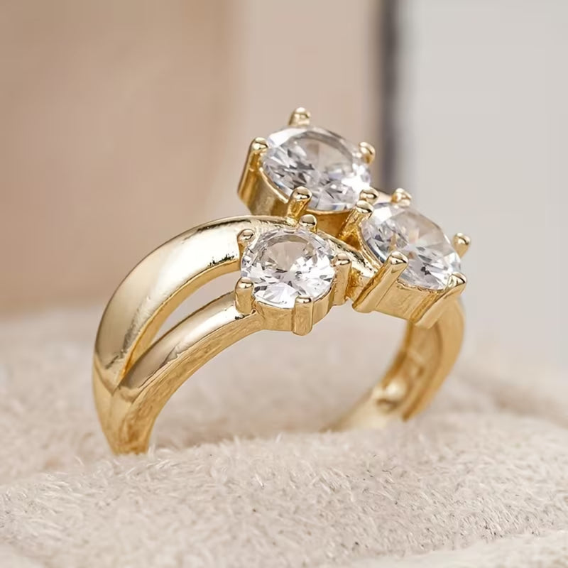 Triple Stone Classic Ring