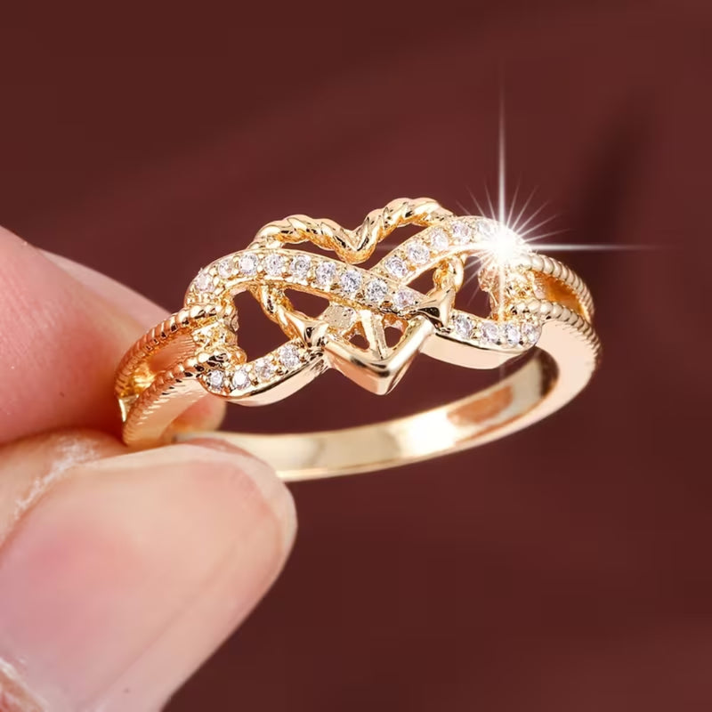Infinity Heart Pavé Ring