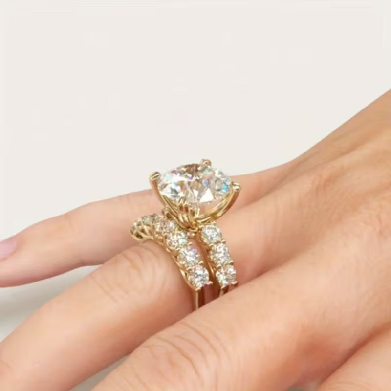 Radiant Duo Solitaire Ring