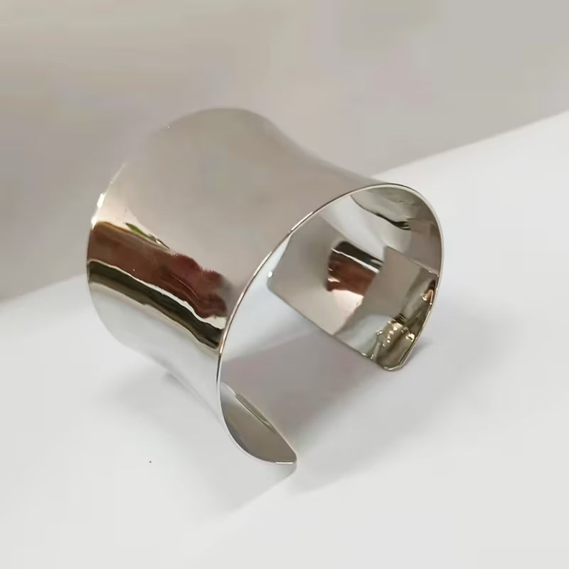Bold Hammered Gold Cuff Bracelet