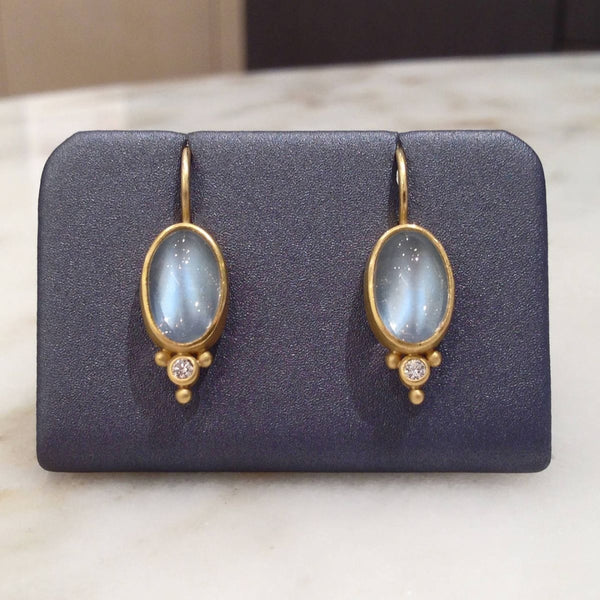 Celestial Oval Drop Earrings