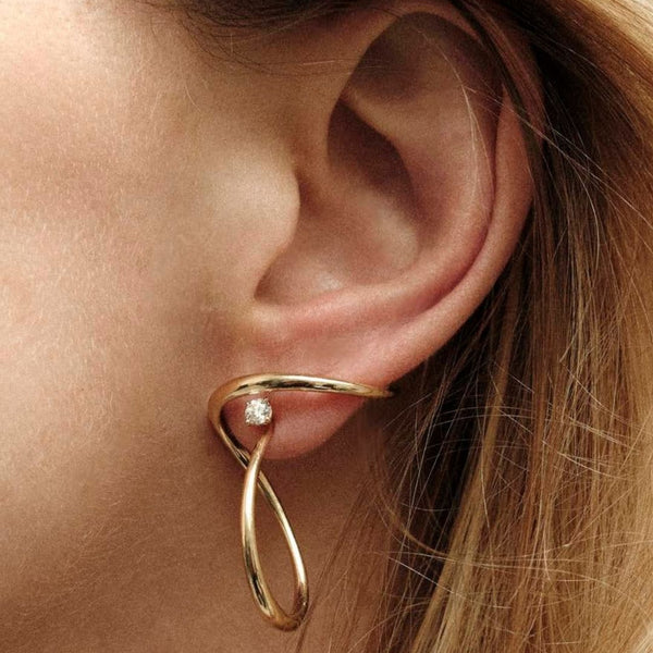 Infinity Drop Diamond Earrings