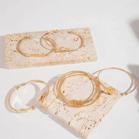 Gold Knotted Elegance Bracelet Set