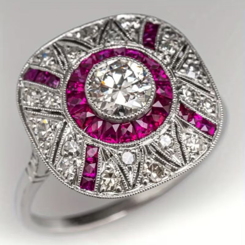 Ruby Halo Ring