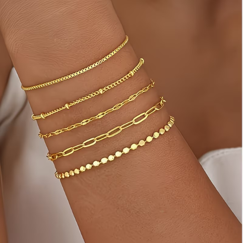 Golden Essentials Bracelet Stack