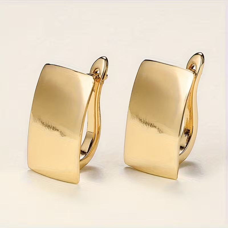 Minimal Sculpted Gold Earrings