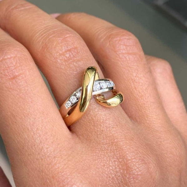 Interlaced Gold Band Ring