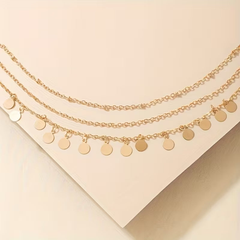 Golden Disc Charm Anklet