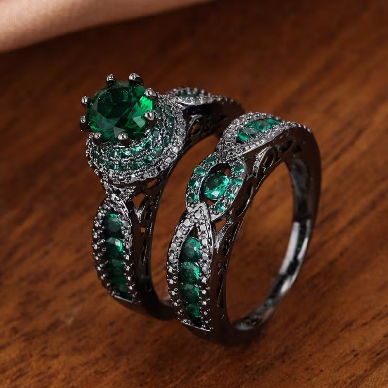 Emerald Dynasty Ring Set
