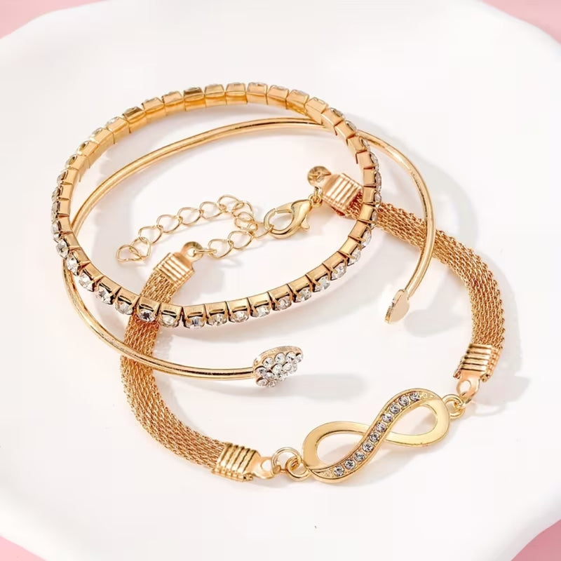 Infinity Sparkle Bracelet Set