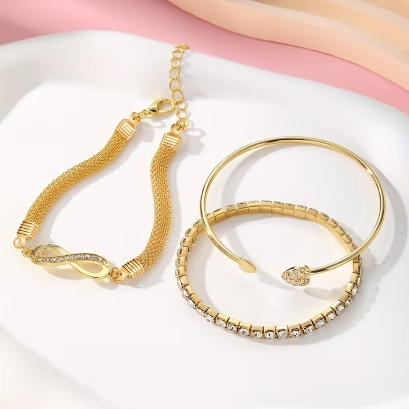 Infinity Sparkle Bracelet Set