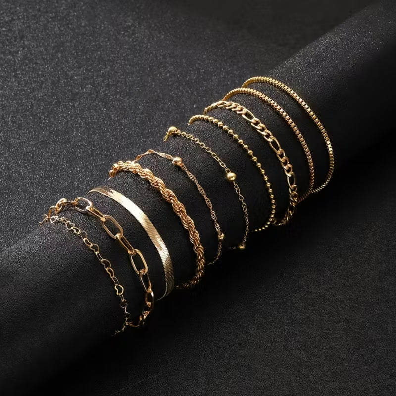 Essential Gold Chain Bracelet Stack