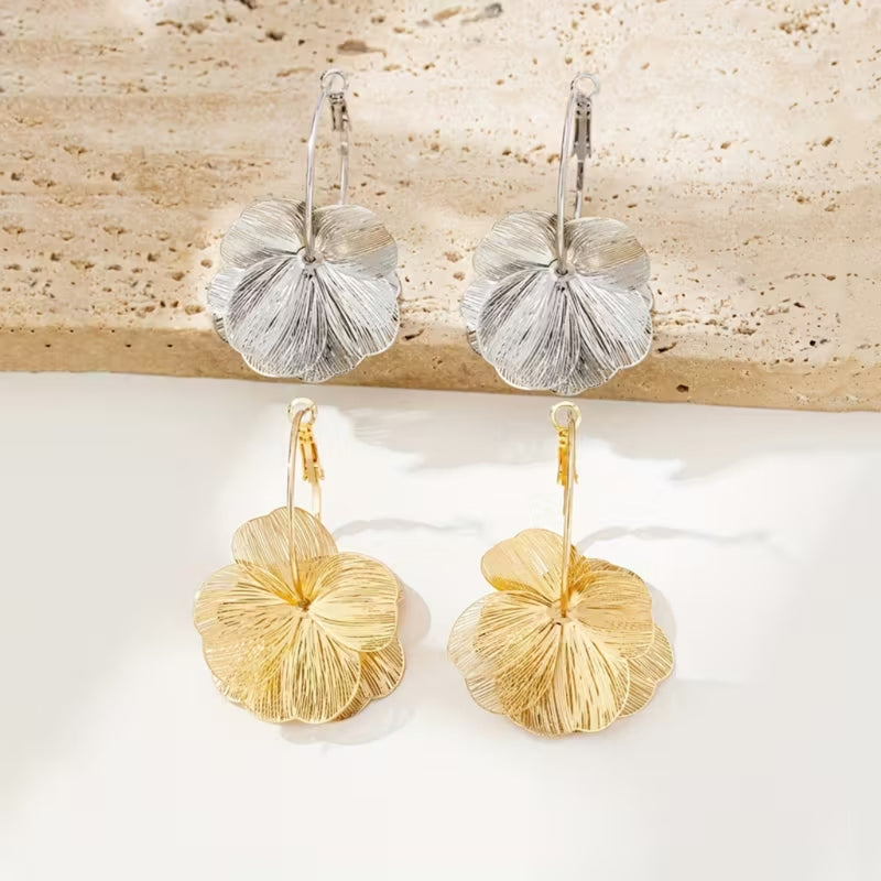 Golden Bloom Drop Earrings