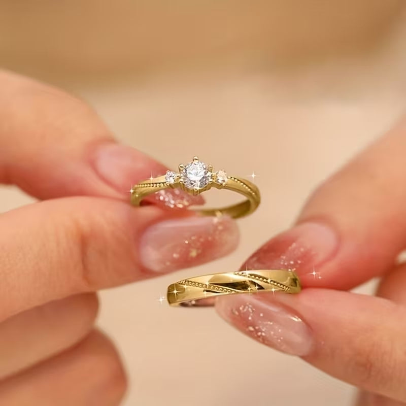 Golden Promise Duo Ring Set