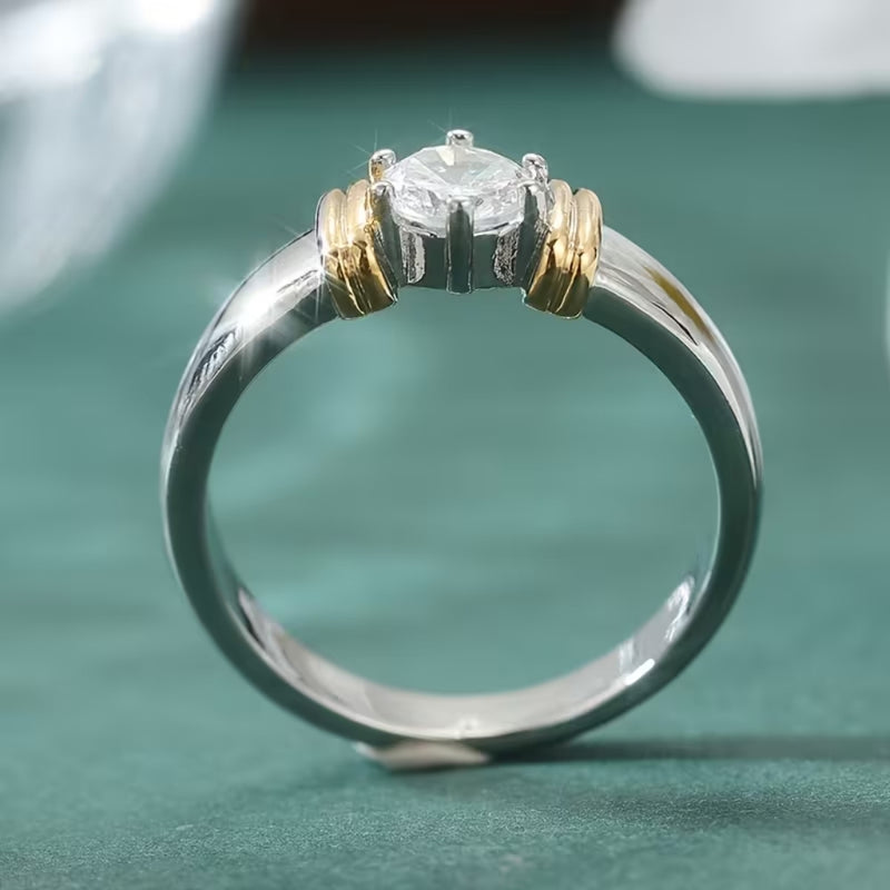 Classic Two-Tone Solitaire Ring