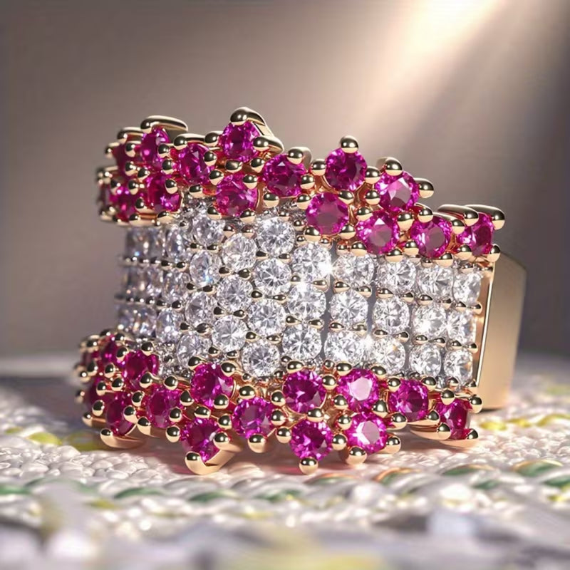 Pink Halo Cluster Ring