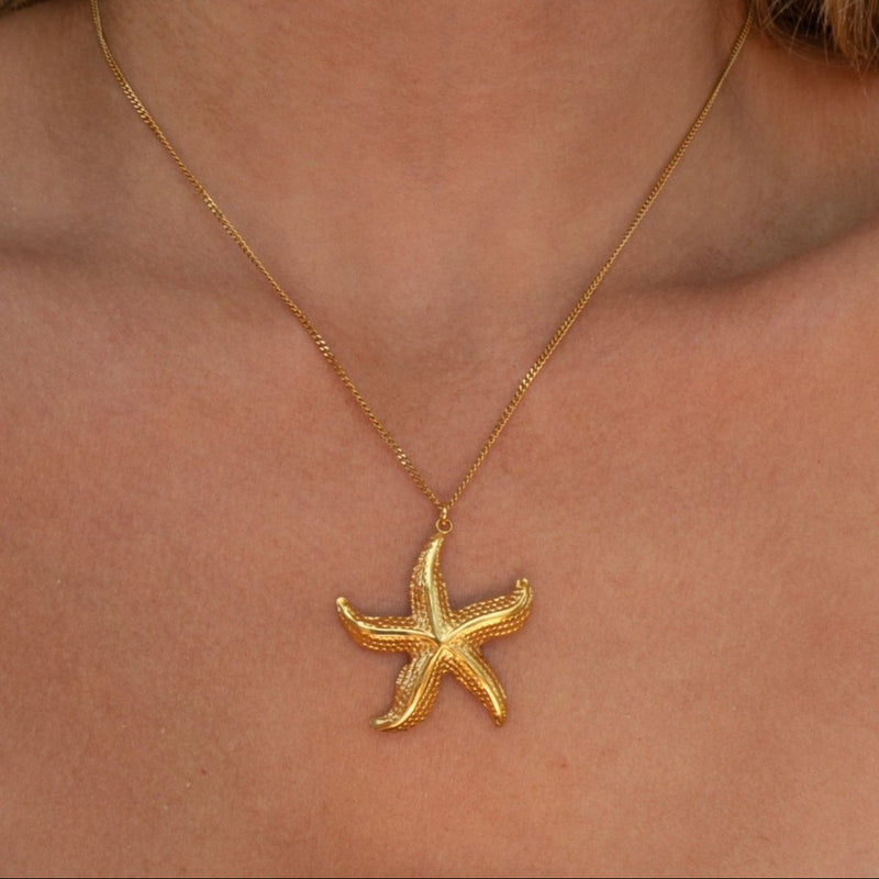 Golden Starfish Necklace
