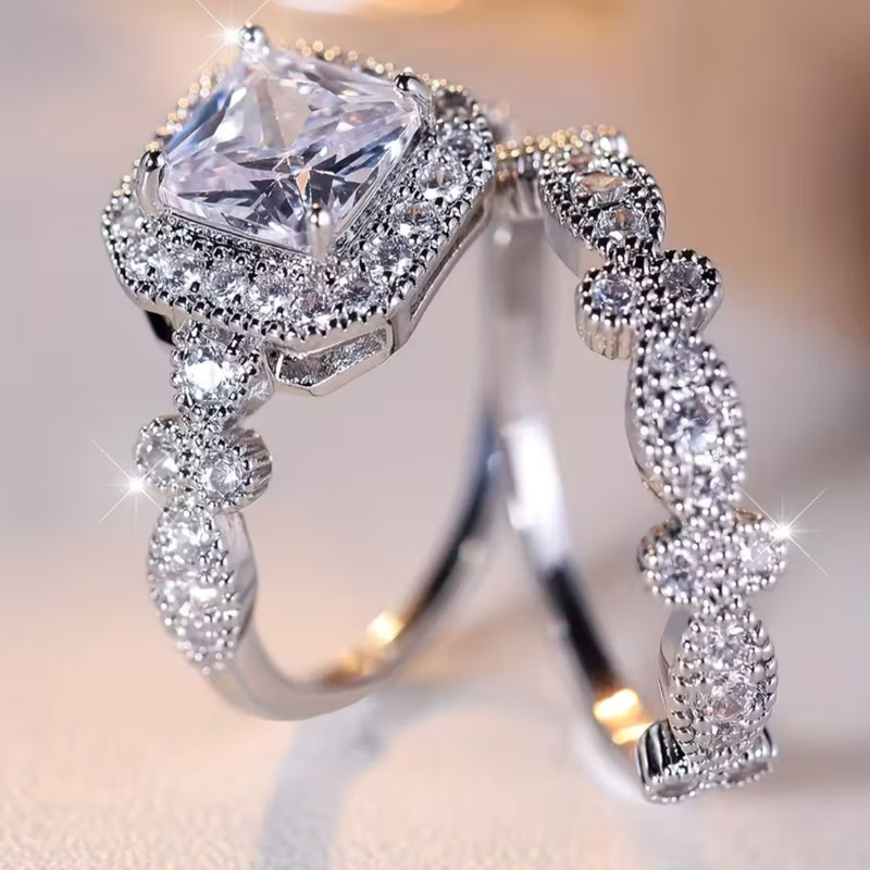 Vintage Crown Halo Ring