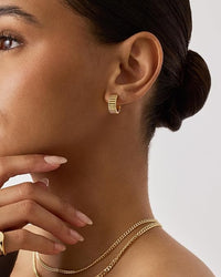 Classic Ridge Earrings | Gold