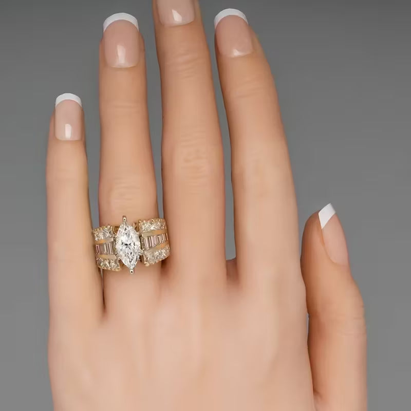 Radiant Emerald Accent Ring
