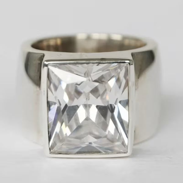 Modern Square Cut Ring