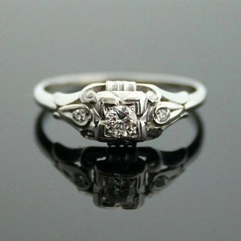 Vintage Silver Crystal Ring