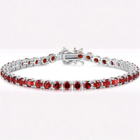 White Gold Ruby Tennis Bracelet
