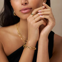 Gold Link T-Bar Bracelet