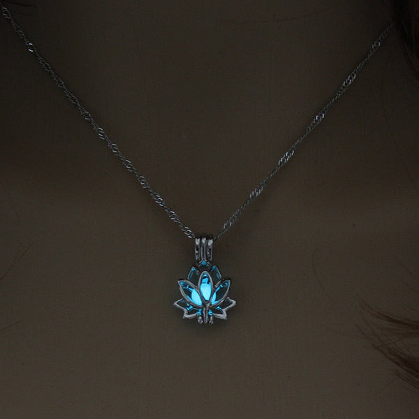 Luminous Lotus Flower Pendant