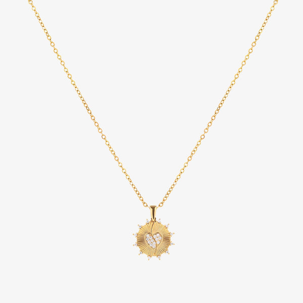 Sunray Love Necklace | Gold