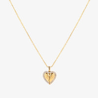 Butterfly Heart Necklace | Gold