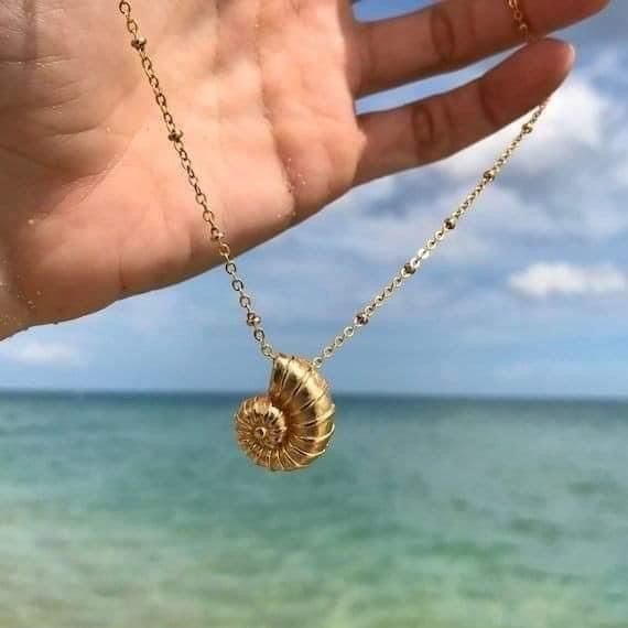 Golden Nautilus Necklace