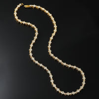 Classic Cluster Tennis Necklace | White Gold