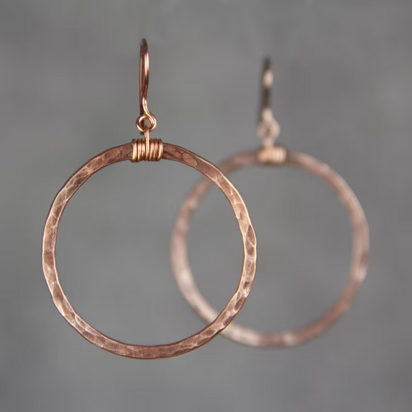 Vintage Rose Gold Hoop Earrings