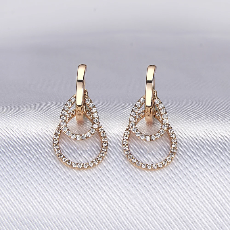 Elegant Hollow Bright Drop Earrings