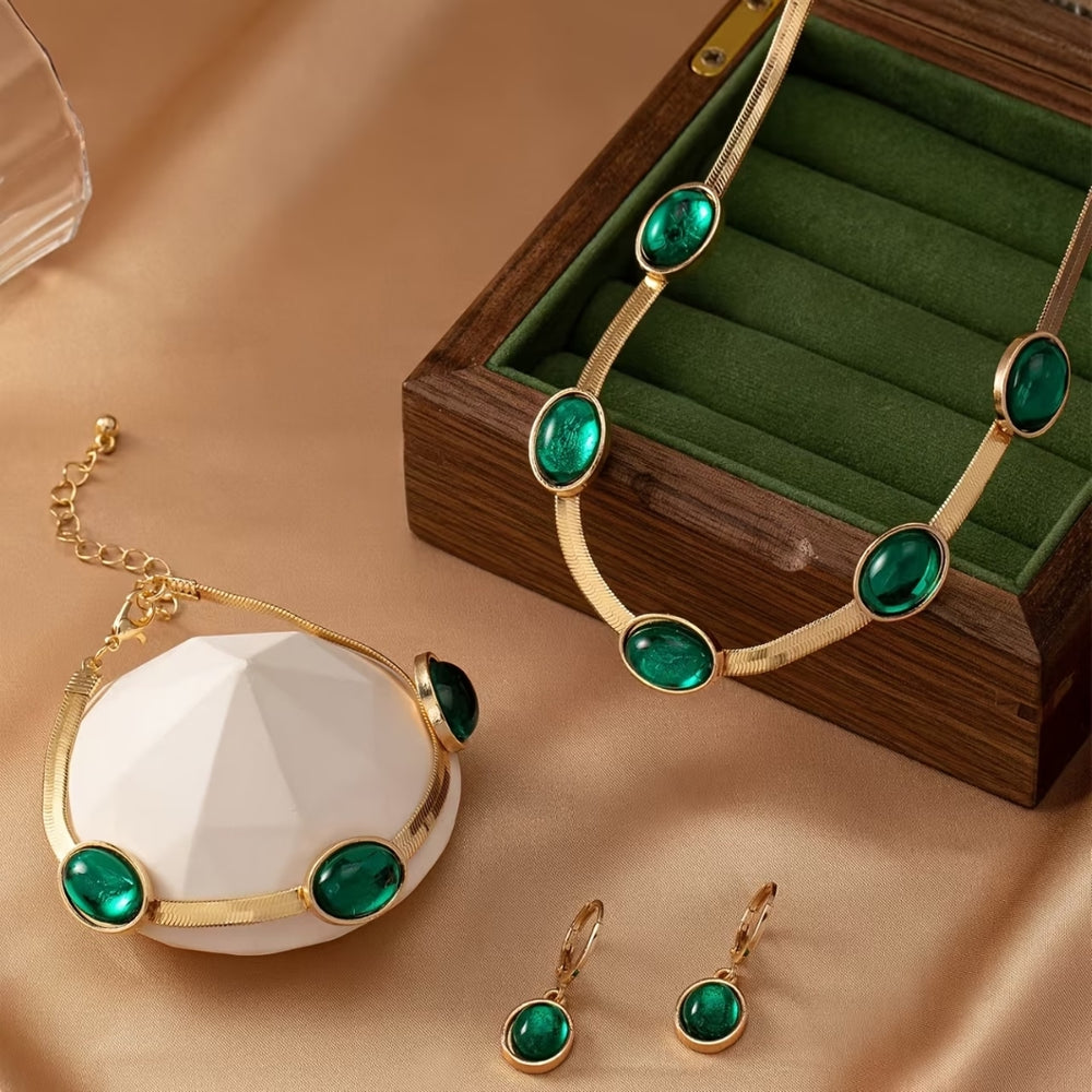 Emerald Oval Station Set