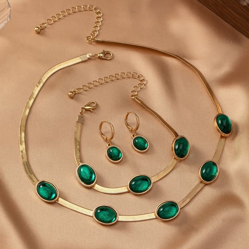 Emerald Oval Station Set