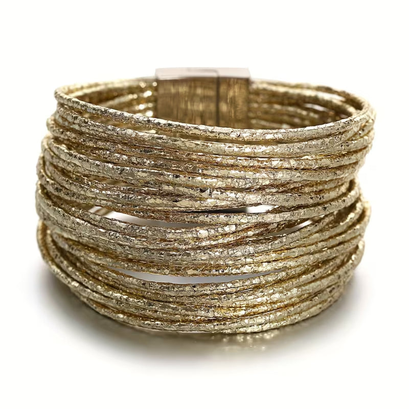 Silver Wave Statement Bracelet