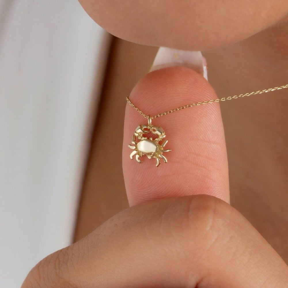 Golden Tide Crab Necklace
