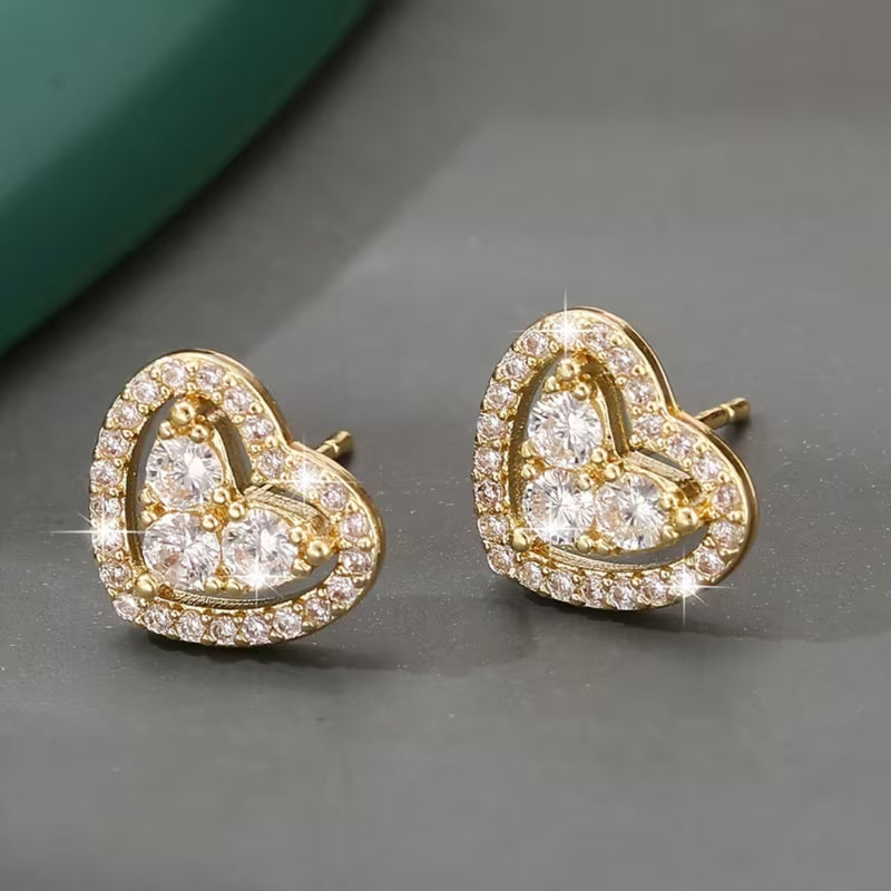 Classic Heart Stud Earrings