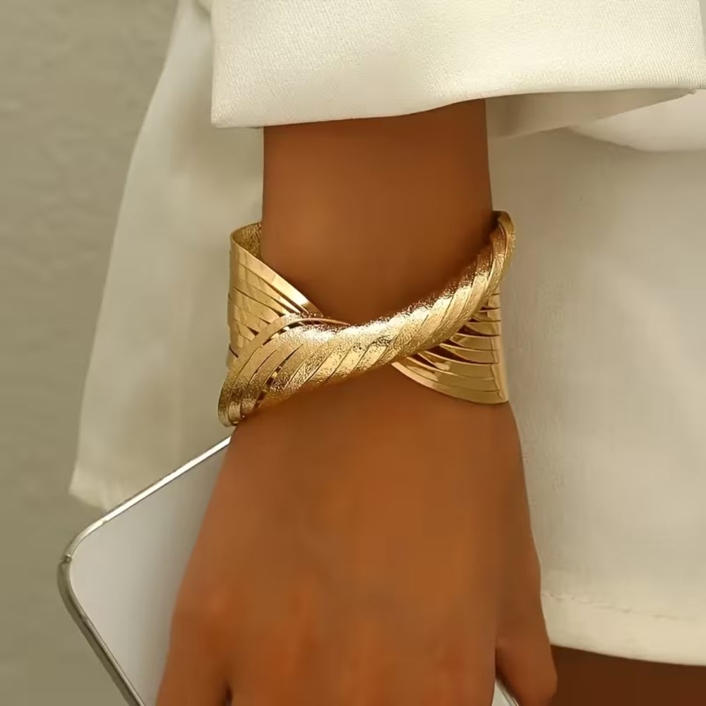 Twisted Gold Cuff Bracelet