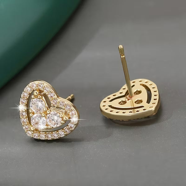 Classic Heart Stud Earrings