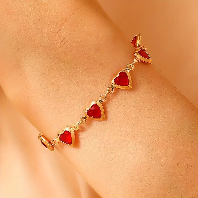 Ophelyra Garnetelle Gold Bracelet
