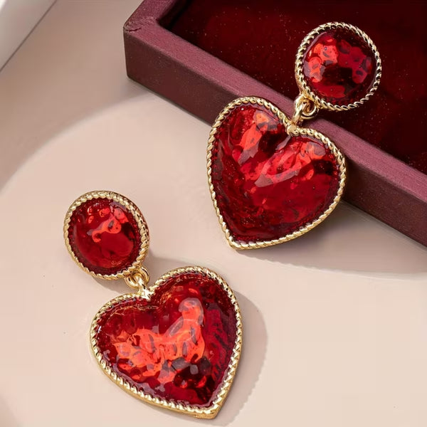 Heart Halo Stud Earrings