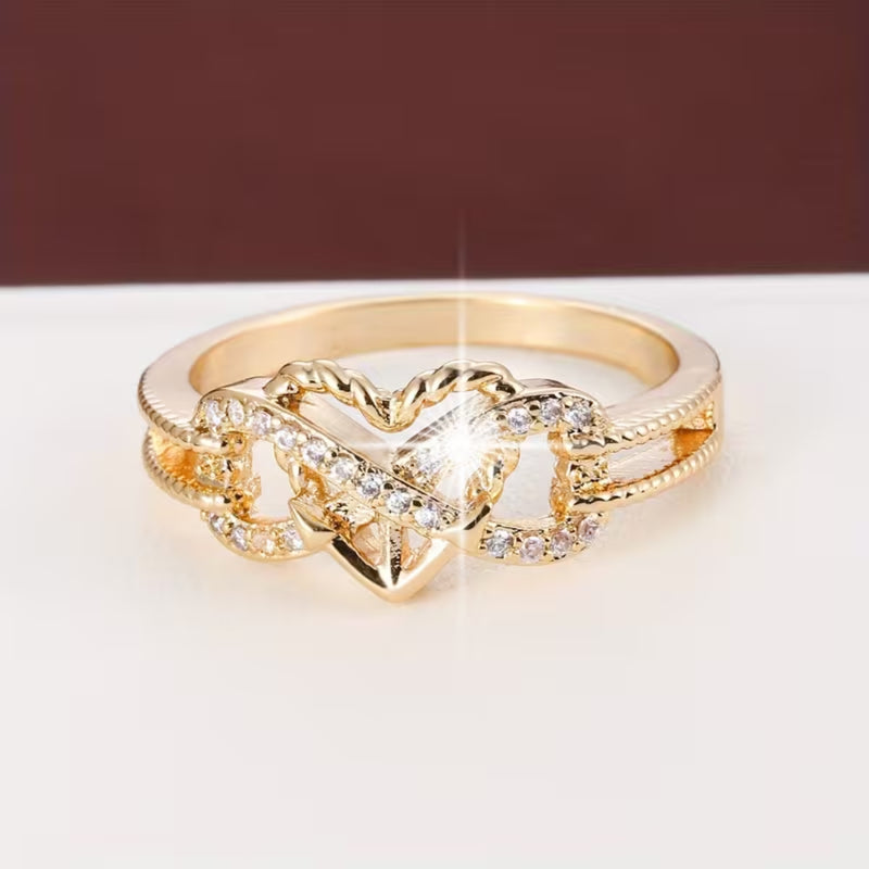 Infinity Heart Pavé Ring