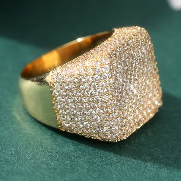 Iced Pavé Signet Ring